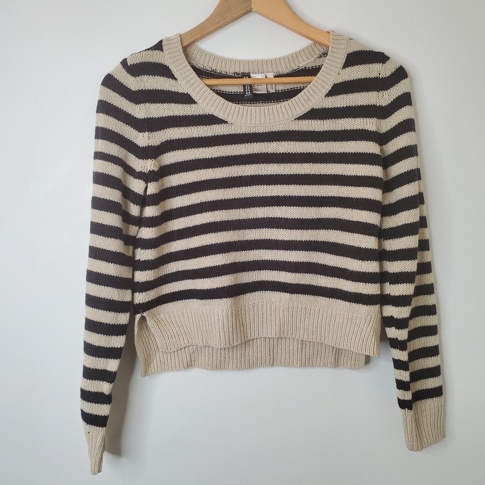 DIVIDED by H&M |  Striped Cropped Sweater-like top